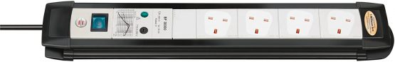 Brennenstuhl Premium-Line 30.000A extension socket with surge protection 4-way black/light grey 3m 05VV-F 3G1,25 *GB*