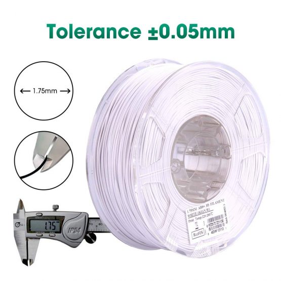 eSUN ABS+ Filament 1.75mm, 3D Printer Filament ABS Plus, Dimensional Accuracy +/- 0.05mm, 1KG Spool (2.2 LBS) 3D Printing Filament for 3D Printers, Cold White - Image 3