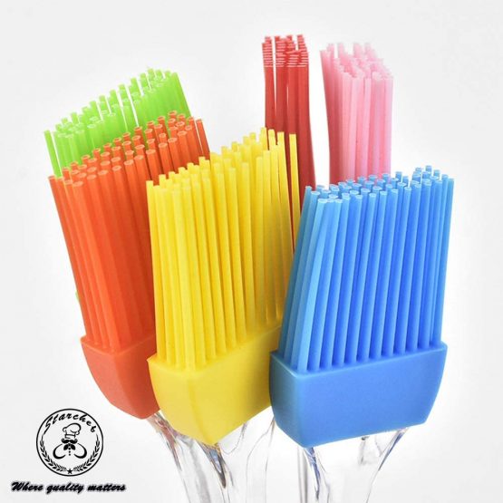 Starchef Kitchen Silicone Basting Pastry & BBQ Brushes Set- Flexible,Crystal Transparent Handle(6 Colors,6pcs) - Image 3