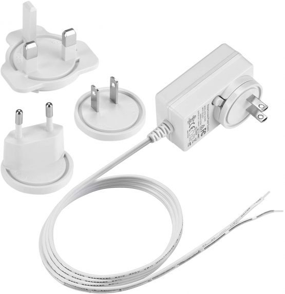 Rollerhouse 12V DC 2-Amp Plug-in Transformer DC Wall Adapter/Power Supply Adapter w/5 Ft Cable, AC 100-240V to DC 12V Transformers White - Image 2