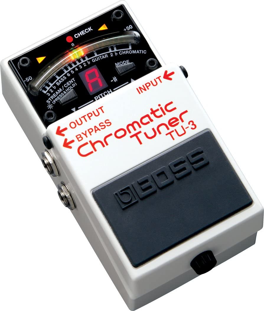 BOSS TU-3 Chromatic Stompbox Tuner pedal, White, (TU-3) - Image 2