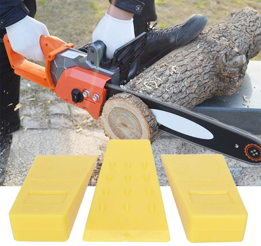TOPINCN 3Pcs 5.5 Inches Felling Wedges Plastic High Impact Chainsaw Chain Saw Accessories Logging Tools for Tree Cutting - Image 3