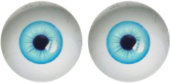 Julie Wang Pack of (x20) Round Mixed Glass Eyes Light Color Pupils Flat Back Time Gem Cabochons Art Craft for Dolls Making Scrapbooking Embellishments Decors 30mm - Image 3