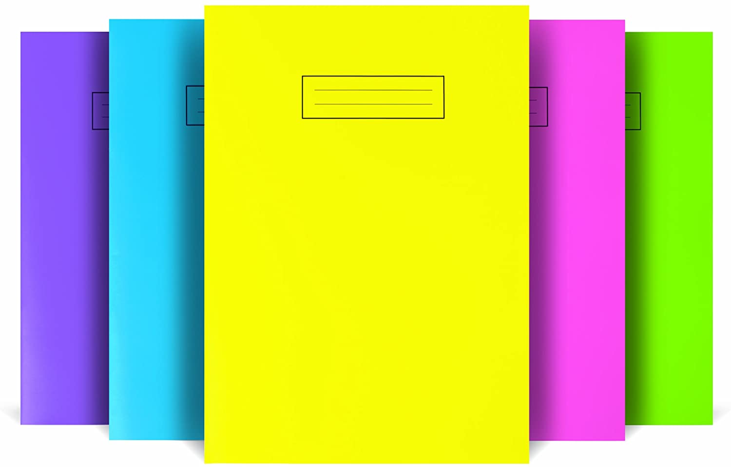 Silvine NBA4BT A4 Bright Exercise Notebook - Assorted Colours (Pack of 10)