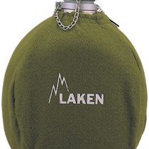 Laken Clasica 1 Litre Water Canteen, Aluminum Camping Bottle with Felt Pouch, Narrow Mouth, Leak Proof, BPA Free, Khaki