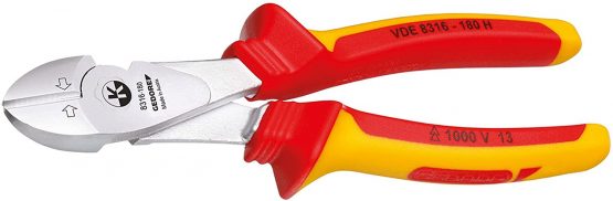 GEDORE VDE Power side cutter for hard (piano) wire up to 1.4-2 mm dia., Insulated, Electric, Length 180 mm, VDE 8316-180 H - Image 3