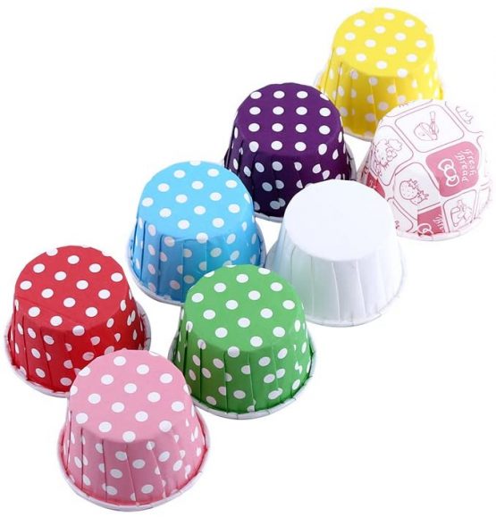 Yosoo 100pcs Baking Cups, Mini Paper Cake Cases, Cupcake Wrappers Cupcake Cases Cupcake Holders Muffin Cups Liners, Cupcake Paper Baking Cases Colour(Blue) - Image 4