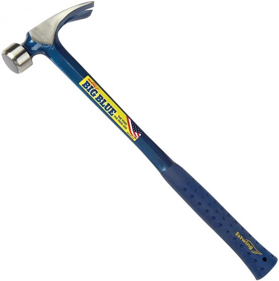 Estwing ESTE325S E3-25S Big Blue Smooth Larger Face, 18" Hndl, Framing Hammer, Nylon-Vinyl Grip, Silver