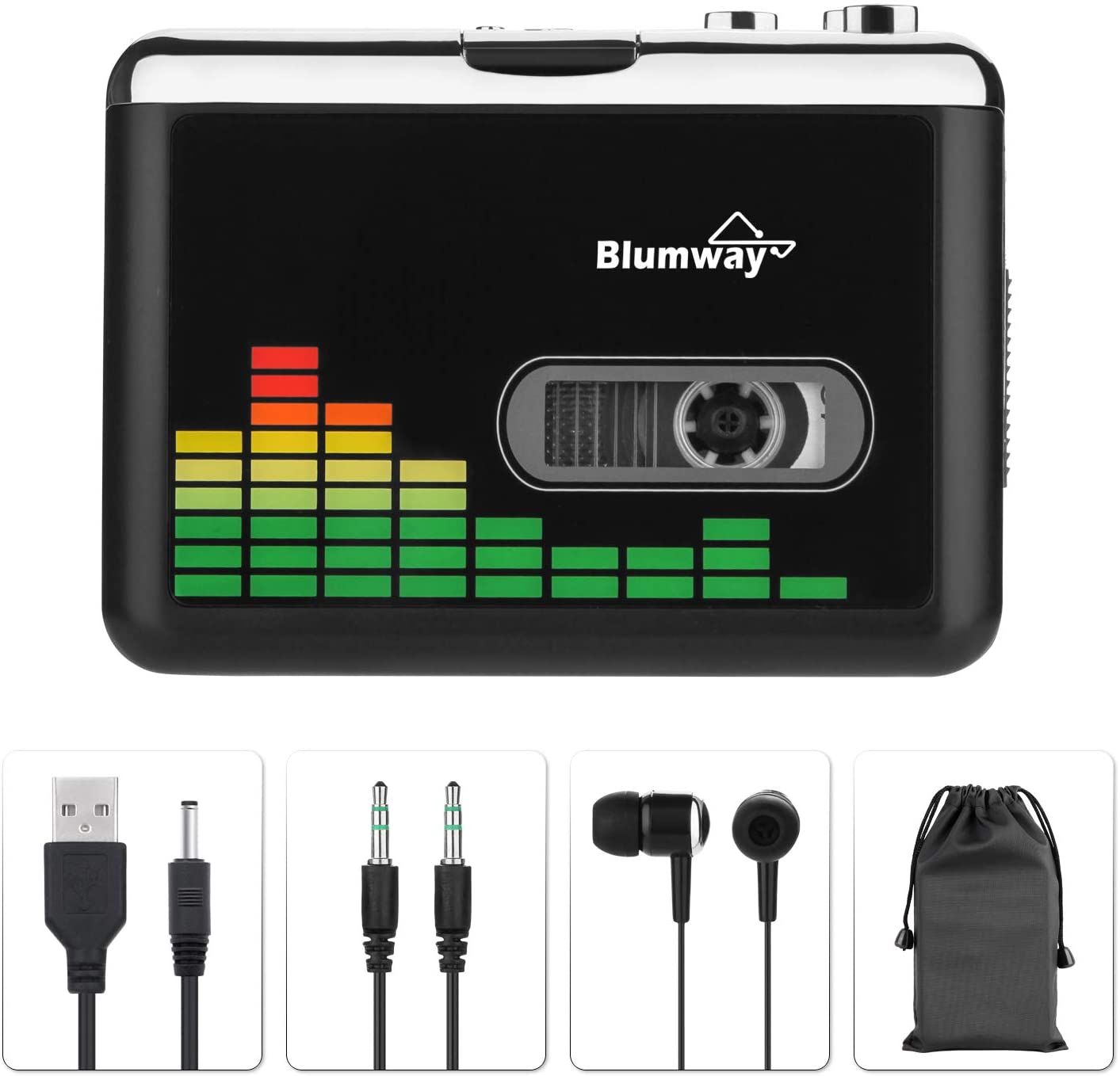 BlumWay Cassette to MP3 converter, portable cassette player via USB
