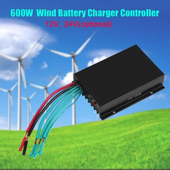 600W Waterproof Wind Turbine Charge Controller 12/24V Auto Wind Turbine Generator Wind Charging Regulator with LED Indicator (12V) - Image 2