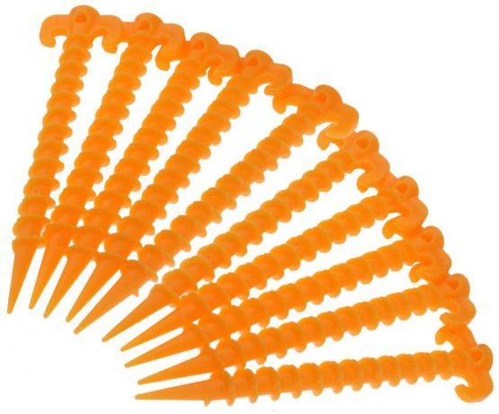 inherited 10 pcs Screw Tent Stakes, Spiral Ground Anchor Nail Tent Pegs for Tents Works Well in Sand and Soil for Jungle Crossing Picnic Camping & Adventure.(20cm×4.5cm, ⌀10)