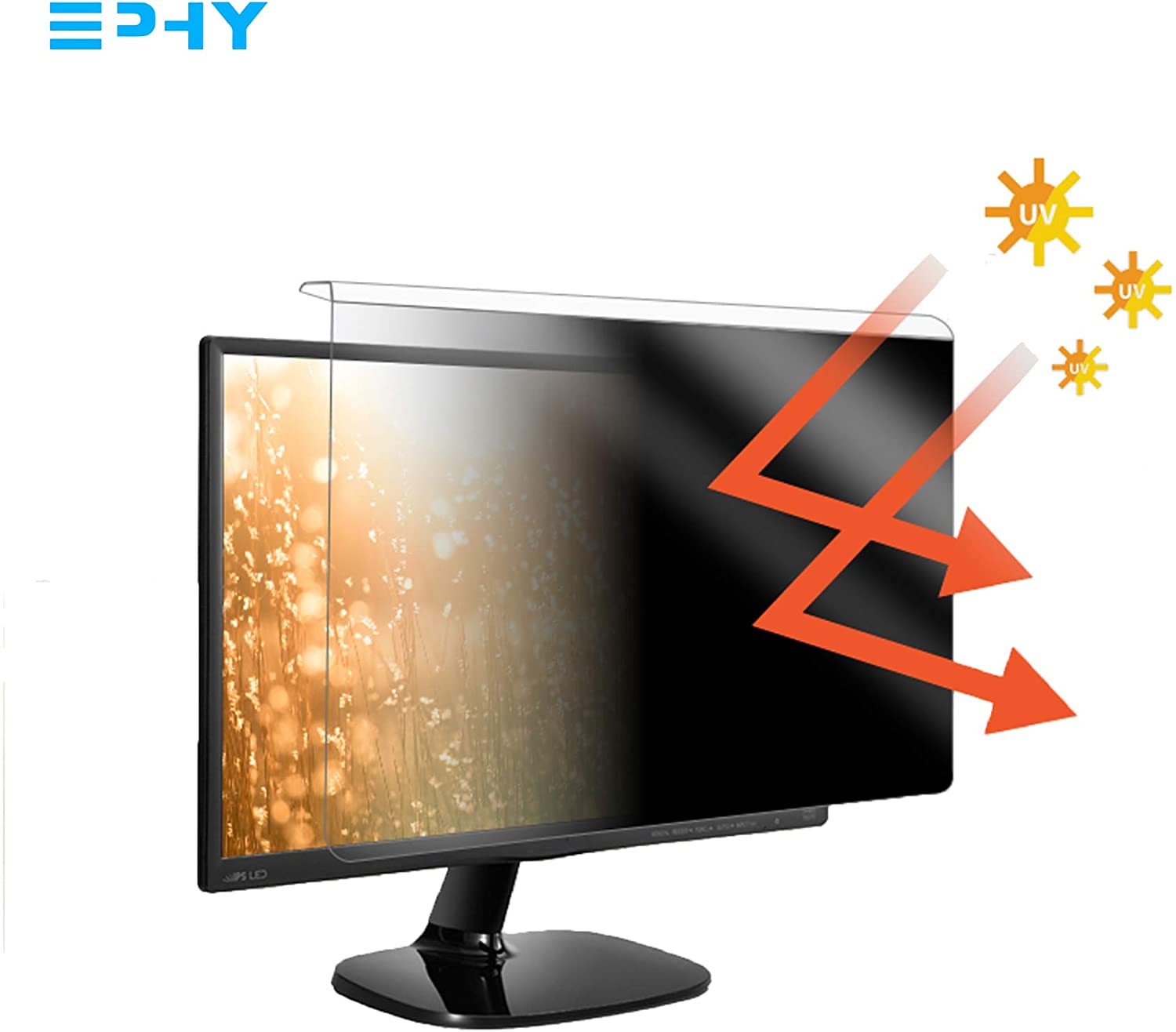 EPHY Easy On/Off Removable Hanging Frame Privacy Screen Filter w/Anti-Blue Light/Anti-Scratch/Anti-UV for 23" 23.6" 23.8" 24" 16:9 16:10 Widescreen - Image 4