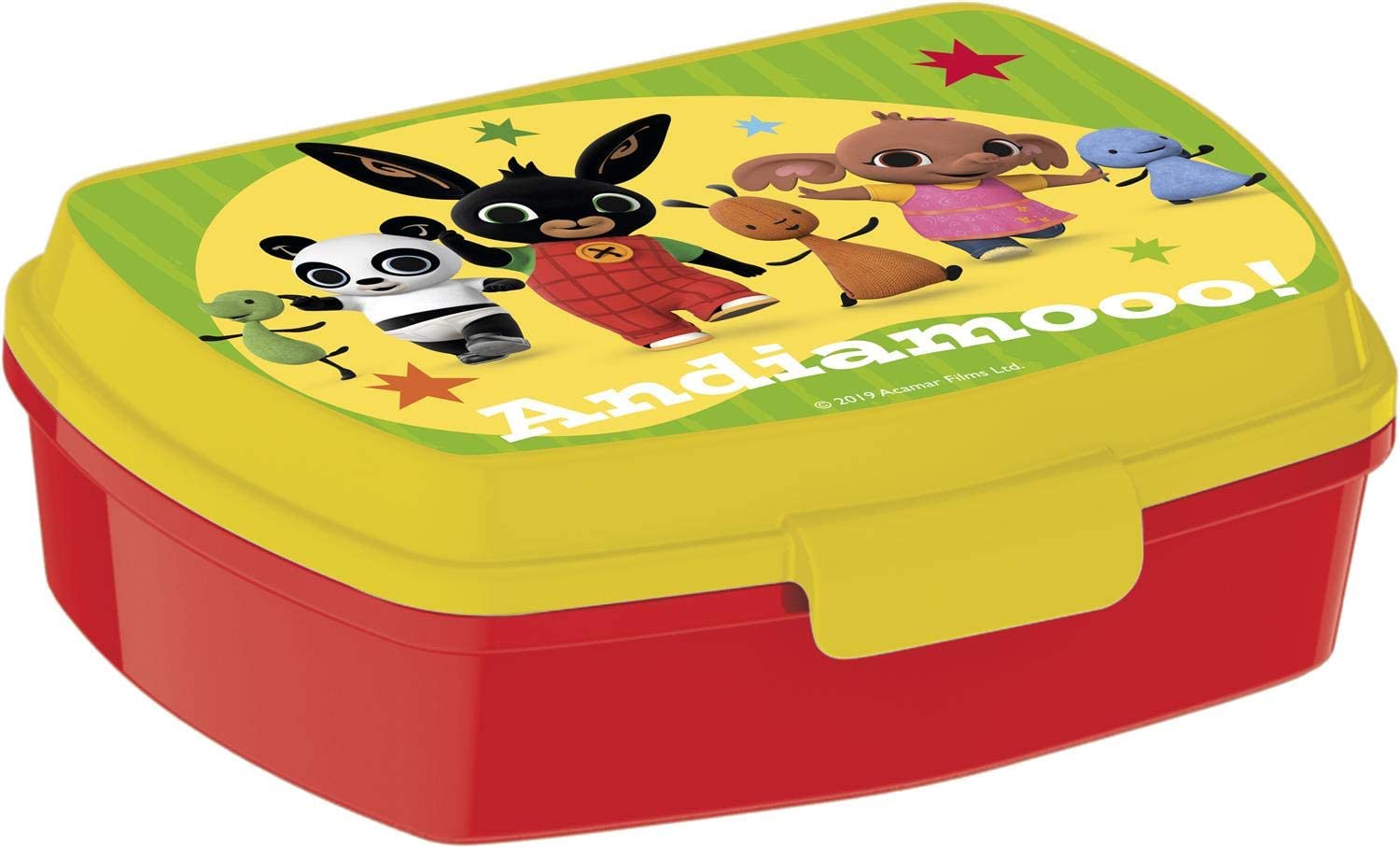 Bing Sandwich Box for Children Yellow/Red, Yellow / Red, 1 Unità (Confezione da 1)