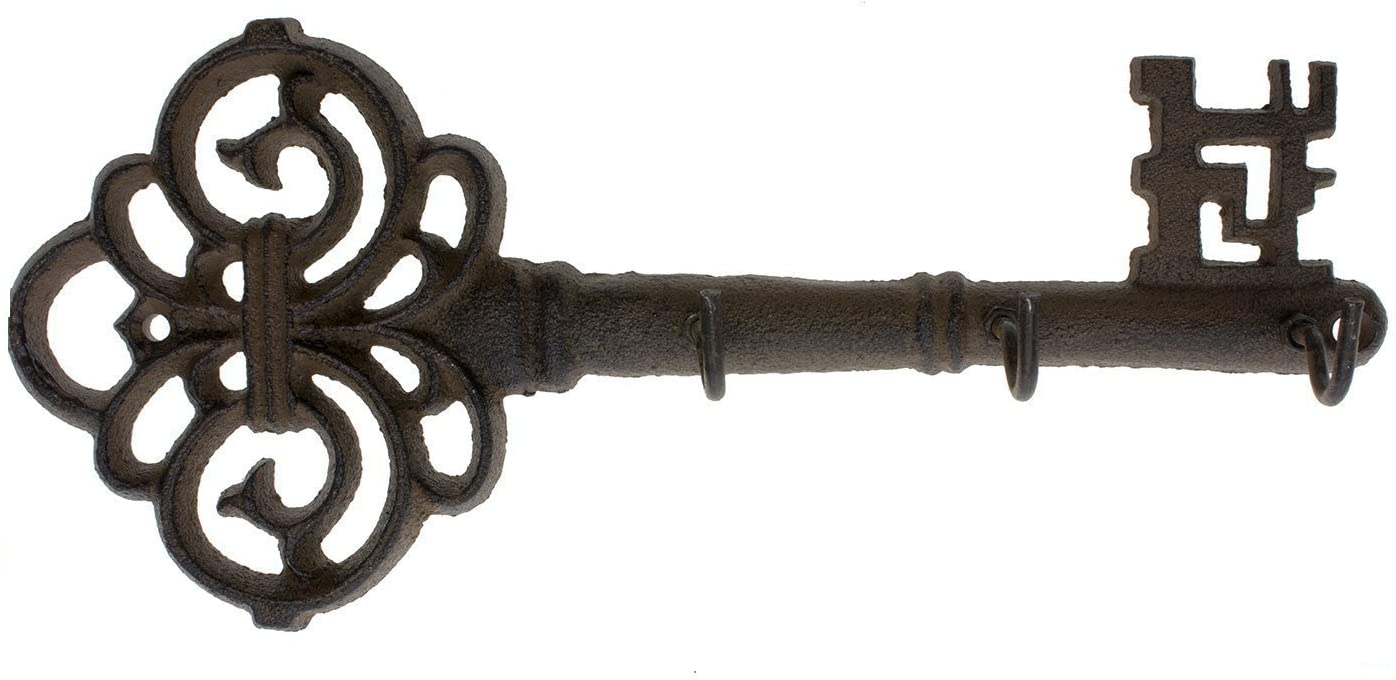 Comfify Decorative Wall Mounted Key Holder, Brown, 10.8 x 4.7 - Image 4