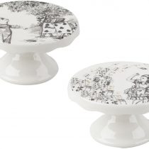 V&A Alice in Wonderland Mini Cake Stands, 10 x 10 x 5.3 cm - (Set of 2)