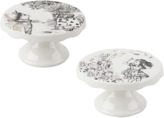 V&A Alice in Wonderland Mini Cake Stands, 10 x 10 x 5.3 cm - (Set of 2)