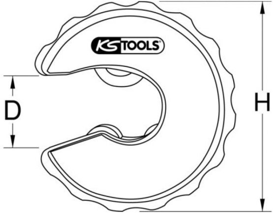 KS Tools 104.2028 Ratchet pipe cutter, 28mm
