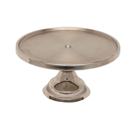Genware NEV-CSHB Cake Stand, Stainless Steel, 13" Diameter, 5" Height