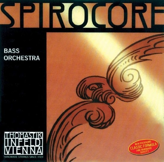 Thomastik Einzelsaite für Kontrabass 3/4 Spirocore - E-Saite Spiralkern, Chrom umsponnen, Orchesterstimmung, weich