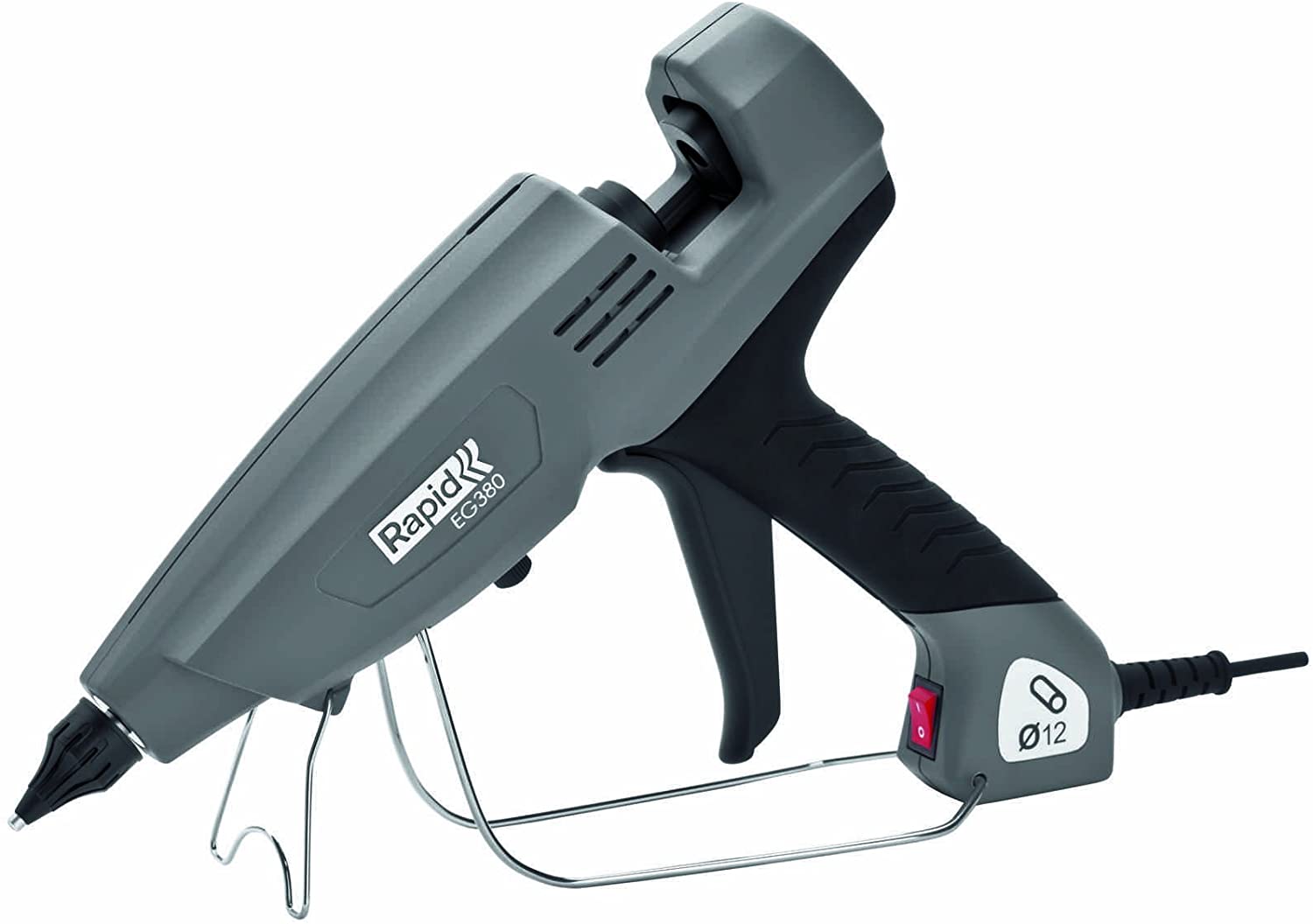 Rapid Hot Glue Gun EG380, 11-12mm Industrial Glue Gun for Installation 2200 g/hr Output, 130-230 °C Temperature Adjustment