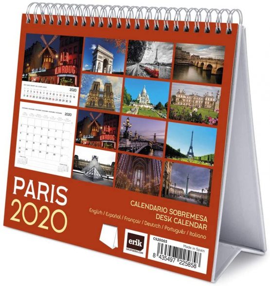ERIK - Paris 2020 Desk Calendar - 12 Months - Image 2
