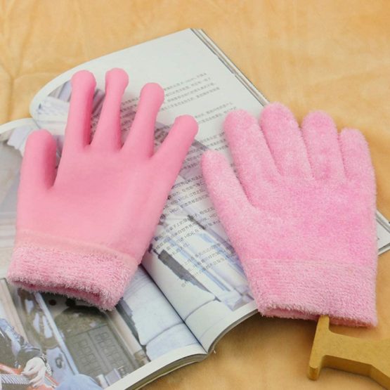 Lurrose 2 Pairs Spa Gloves Beauty Infused Gel Moisturizing Essential Oil Softening Gloves Socks Cracked Hands - Image 3