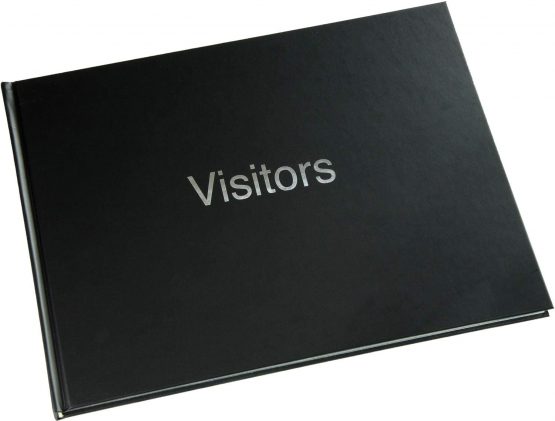 Esposti Visitors Guest Record Book - Hard Back Cover - 720 Entries Capacity - Black - 270mm x 200mm