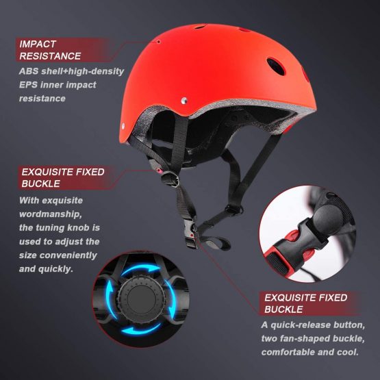 XJD Kids Bike Helmet Protective Gear Set Age 3-13 years Knee Pads Elbow Pads Wrist Guards and Adjustable Skateboard Helmets for Scooter Cycling Roller Skating Boys Girls - Image 2