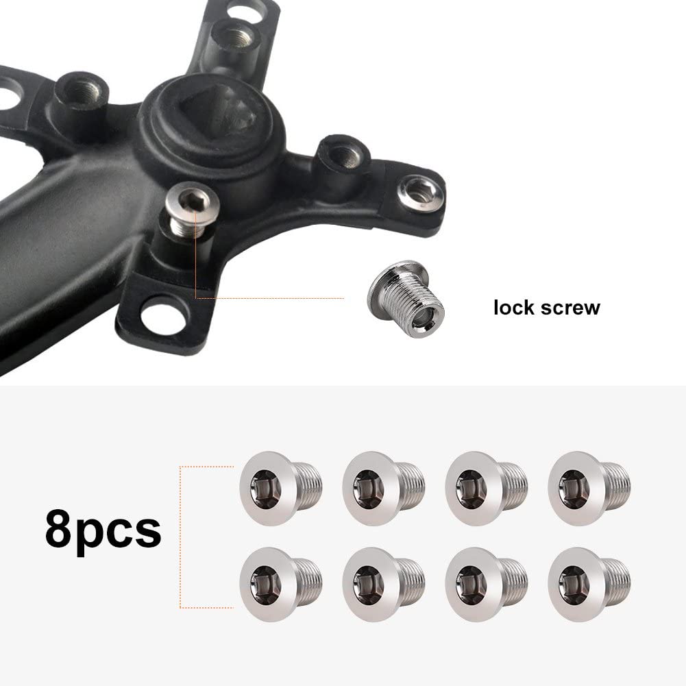 Dioche Crankset Screw, 8Pcs/Pack Mountain Road Bicycles Chain Wheel Crankset Locking Screws Parts - Image 3