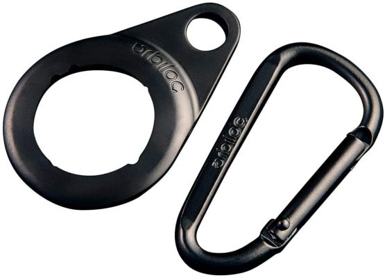 Orbiloc Carabiner Premium Aluminium Quick Action D Ring Clip Hook with Dual Dog Light Mount for Outdoor Walking, Hiking and Camping,Black - Image 2