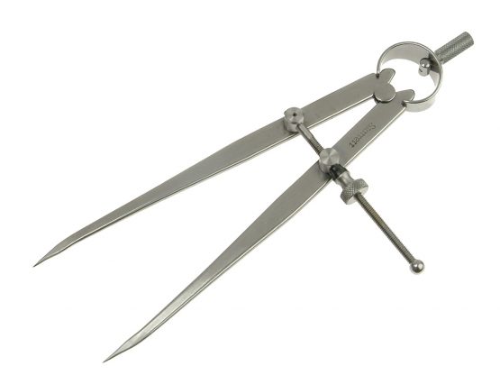 Starrett 83A-4 Solid Nut Dividers, Steel, Flat Leg, 0-8" Range