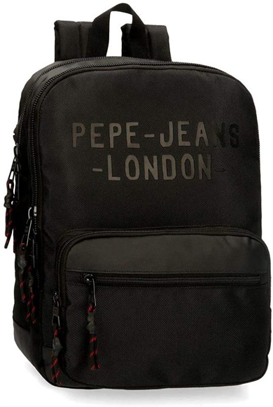 Pepe Jeans Bromley Laptop backpack Black 27x36x12 cms Polyester 13,3″ 1