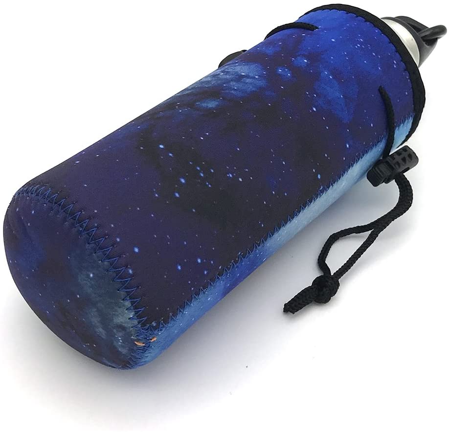 Wommty Neoprene 20Oz Insulated Water Drink Bottle Cooler Bottle Carrier Cover Sleeve Tote Bag with Carrying Handle and Plastic Backpack Hook for Outdoor Activities (Blue Sky) - Image 4