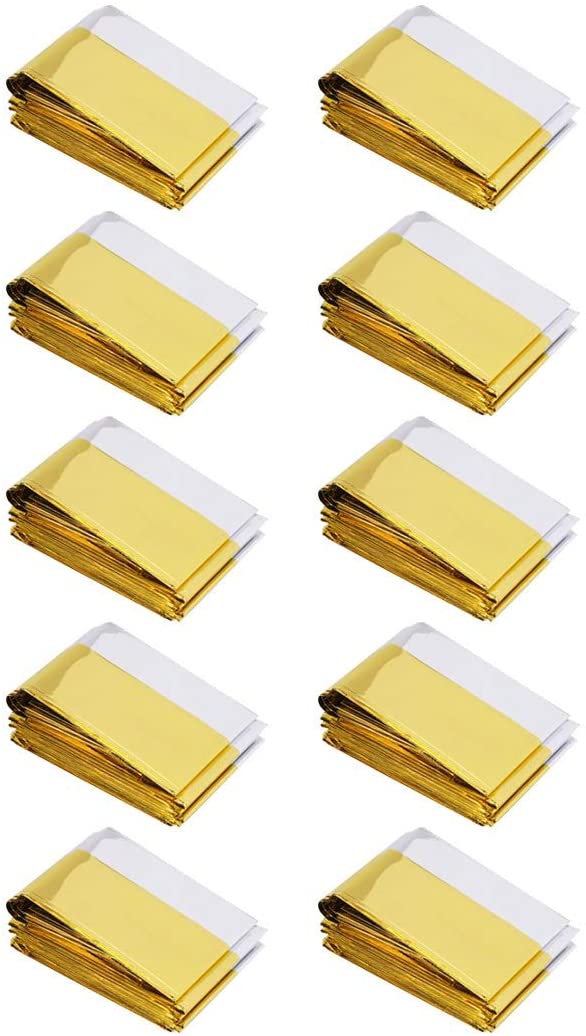 TENQUAN 10 Pack Foil Blankets