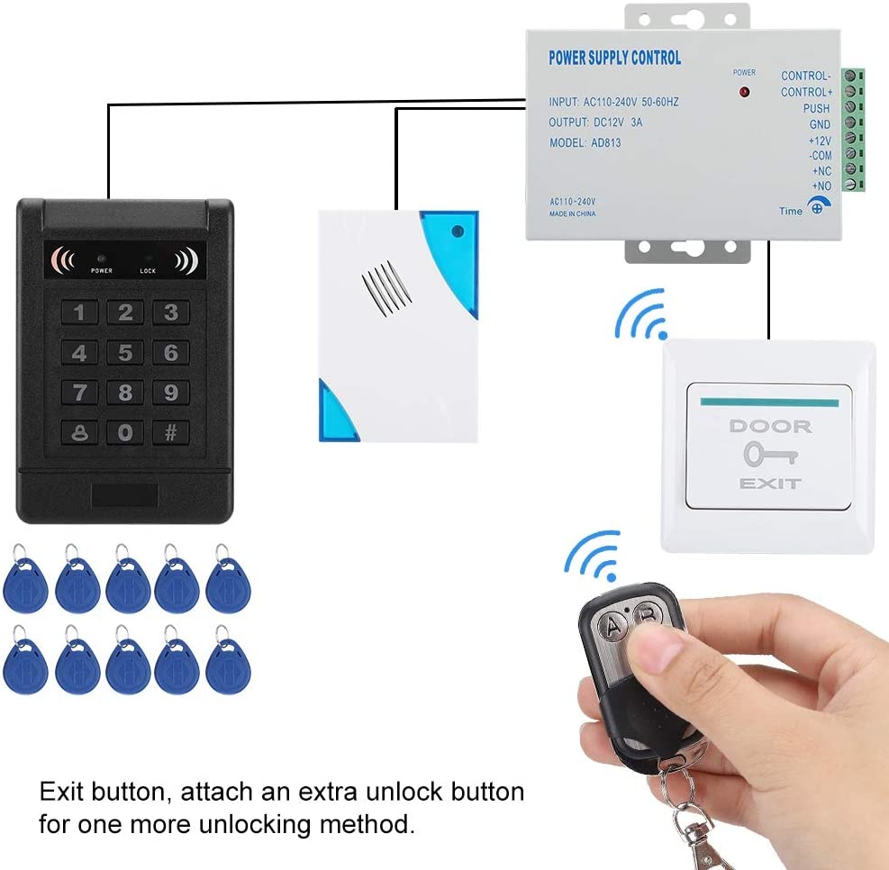 Door Access Control System RFID Card Password Door Access Control ...