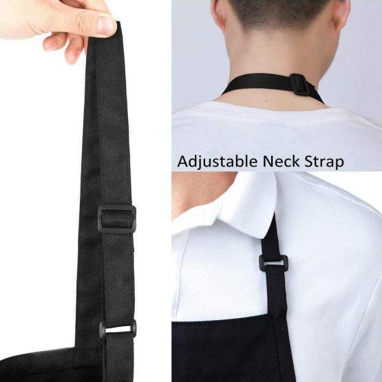 Viedouce 2 Packs Apron Cooking Kitchen Waterproof,Adjustable Chef Apron with Pockets for Home,Restaurant,Craft,Garden,BBQ,School,Coffee House,Apron for Men Women - Image 4