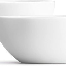 Chinese Tea Cup Bone Porcelain - 2 Teacups from China in Thin Porcelain - Classic Bowl Shape 50 ml Each