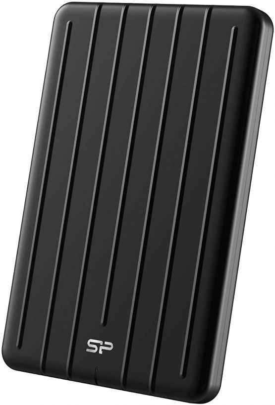 Silicon Power 512GB Rugged Portable External SSD Bolt B75 Pro USB 3.1 Gen 2 with USB-C to USB-C/USB-A Cables, Black