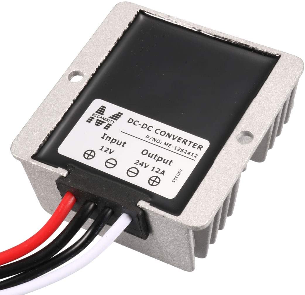 sourcing map Voltage Buck Converter Regulator DC 12V Step-up to DC 24V 12A 288W Waterproof Power Transformer - Image 2