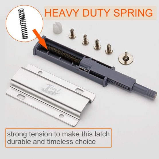 Cupboard Push to Open Push Latch Jiayi 4 Pack Push Open Door Catches for Kitchen Cabinet Magnetic Touch Push Release Opener Closet Door Close RV Drawer Closer Wardrobe Closure - Image 4