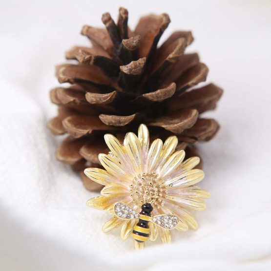 4 Pcs Bee Ladybird Enamel Brooch Rhinestone Crystal Beauty Clothes Collar Dress Scarf Bag Decoration Clip Lapel Pin for Women Gift Jewelry Accessories - Image 4