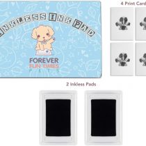 Forever Fun Times No-Touch Pet Paw Print Kit | Get Perfect Dog and Cat Prints Without a Drop of Ink on Your Pet | Fast and Easy Non-Toxic Ink Pad for Pets (2 Pads, Black)