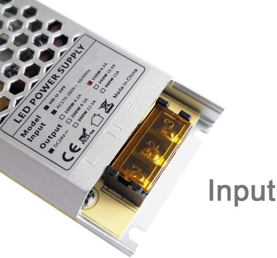 YAYZA! 1-Pack Compact Ultra-Slim IP20 24V 6.25A 150W Low Voltage LED Driver Transformer Module Universal AC DC Switching Power Supply Indoor Adapter - Image 3