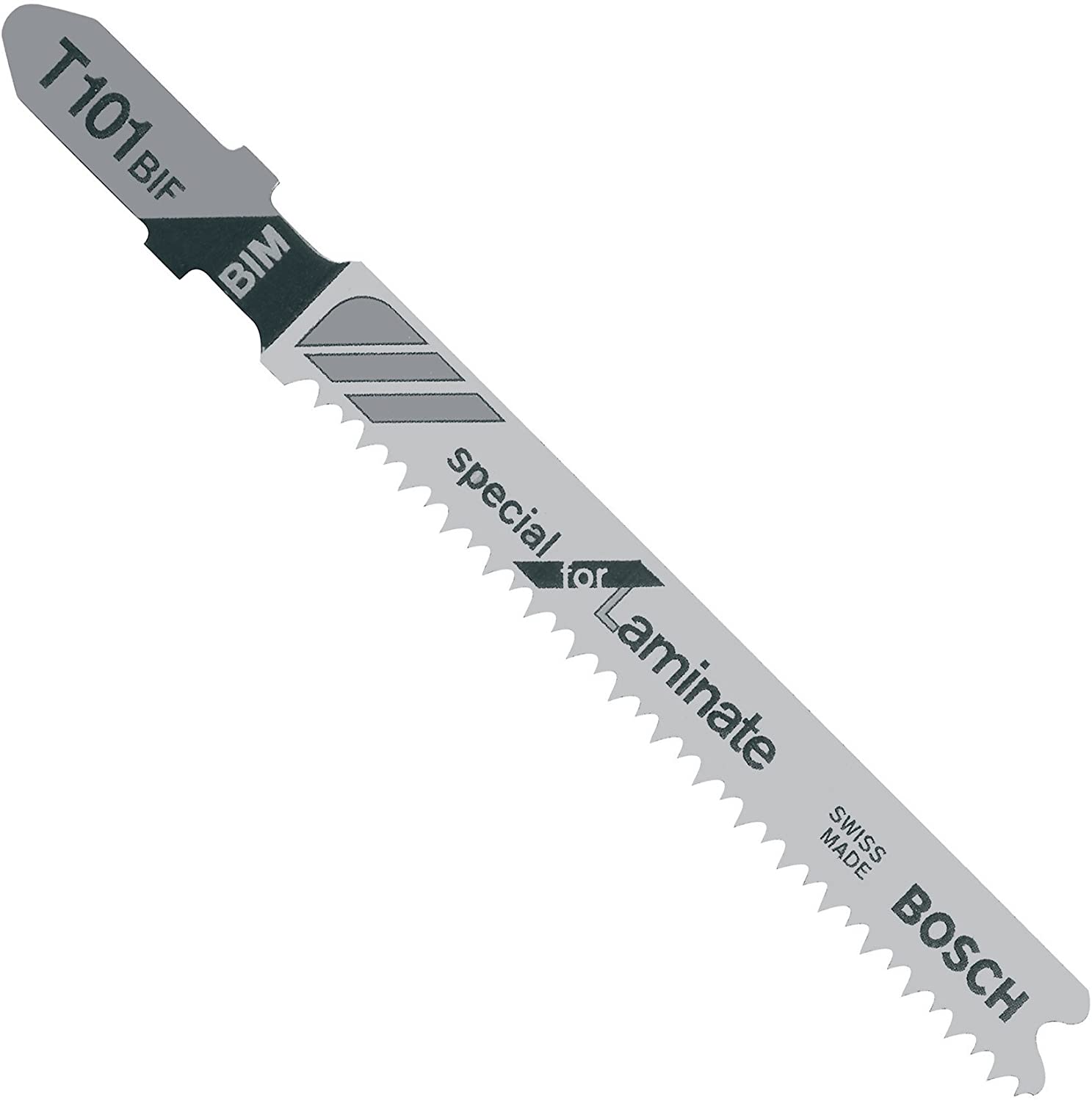 Bosch 5x PRO Laminate Clean T101BIF Jigsaw Blade (for Parquet Solid Laminate Vinyl, PVC, Length 83 mm, Professional Accessory Jigsaw)