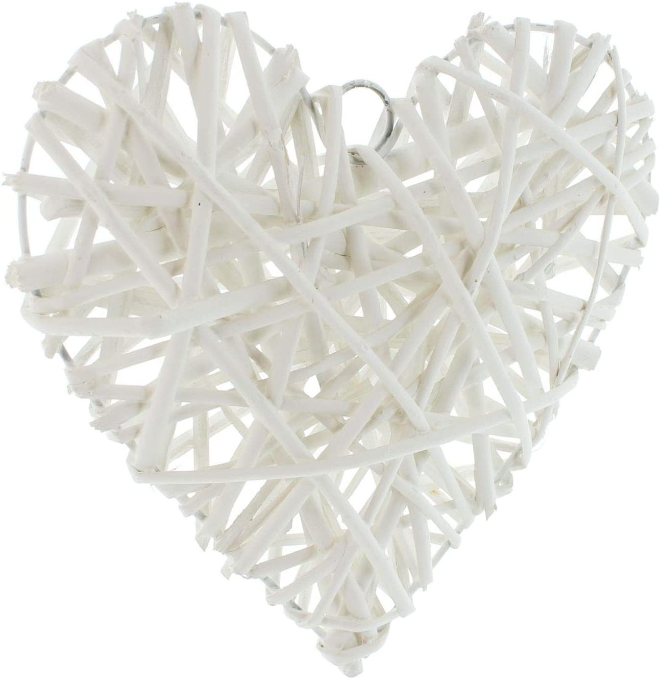 hanging decorations 2 White Hearts Rattan, diameter 20 cm - Image 3