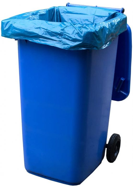 VARIOSAN Bin Liners 11664, 240 L, Extra Strong, Pack of 5, 90 µ, Type 100, Blue - Image 3