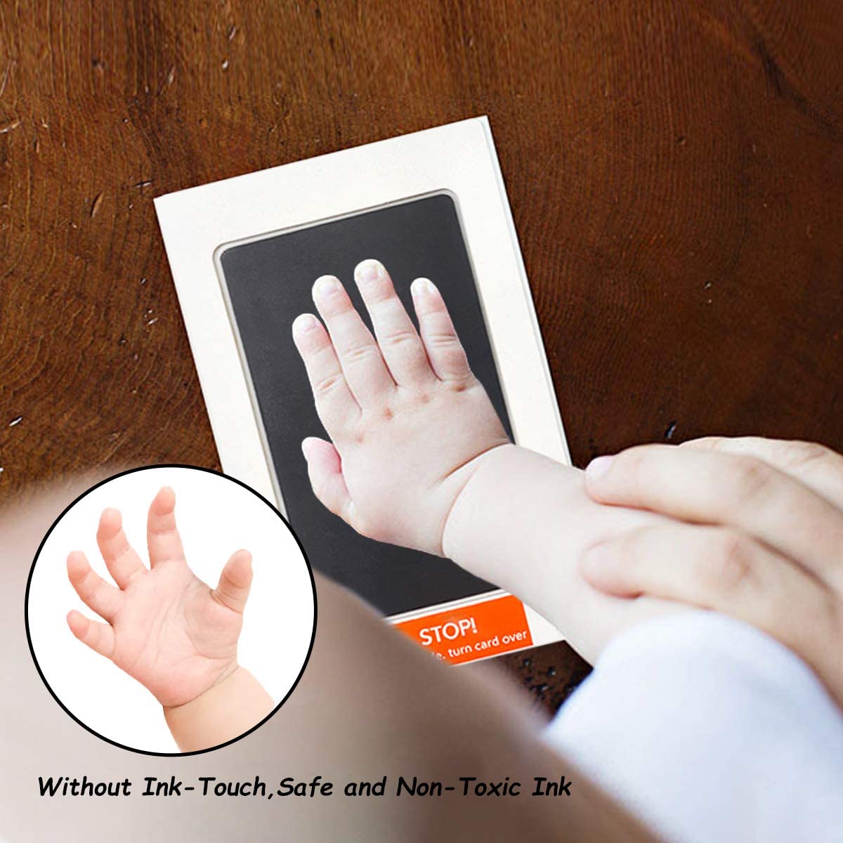 3 in 1 Large Safe Inkless“CleanTouch”Handprint and Footprint Ink Pad