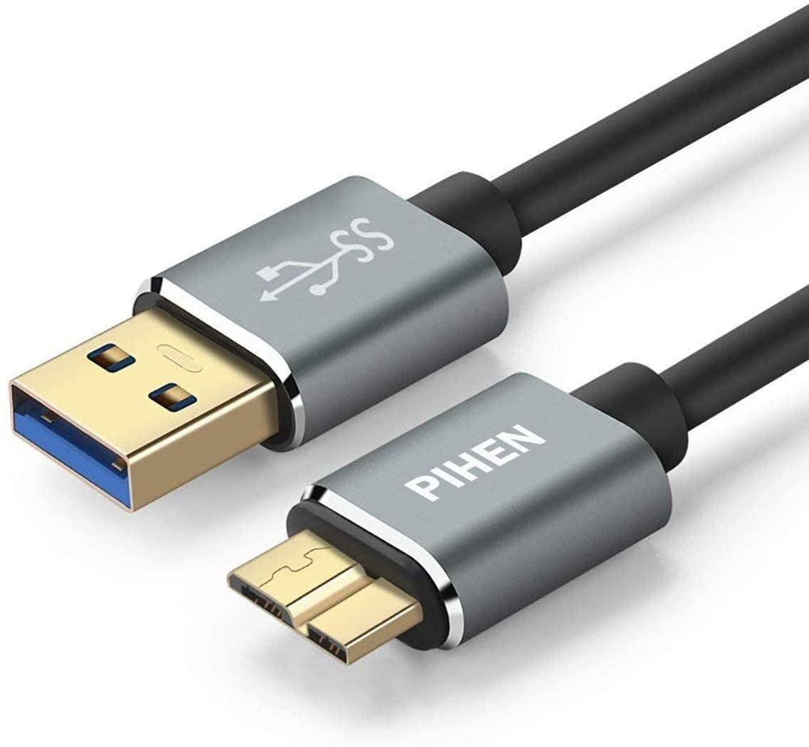 PIHEN Hard Drive Cable, USB 3.0 A To Micro B Cable For Portable ...