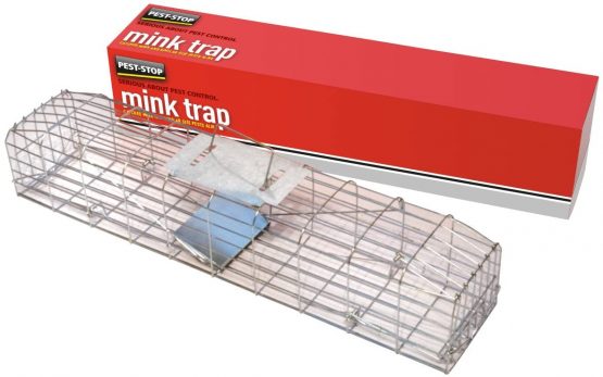 Pest-Stop PSMCAGE Galvanised Steel Mink Cage Trap, 78.1 cm*17.3 cm*15.5 cm