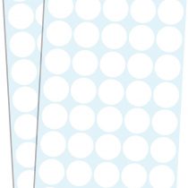 2cm Round Colour Coding Circle Dot Sticker Labels - White, Pack of 2000